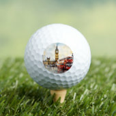 ビッグベン、ロンドン。 ゴルフボール (インサイチュ 木)