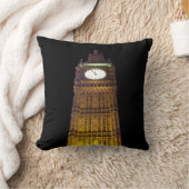 ビッグベン、ロンドン(ポスターエッジ効果) クッション (ブランケット)