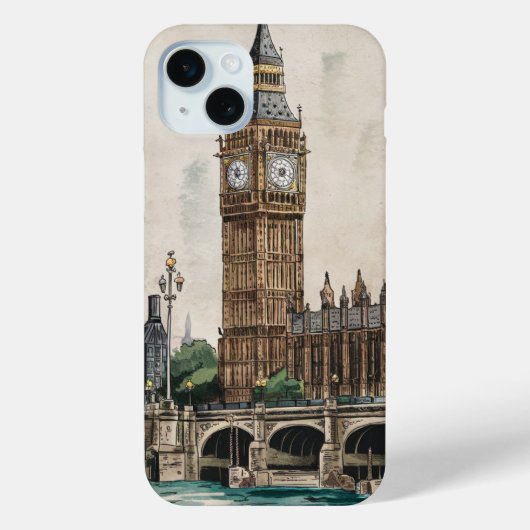 ビッグベン ロンドン ヴィンテージ Case-Mate iPhoneケース (裏面)