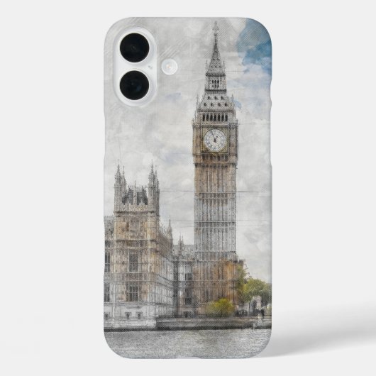 ビッグベン ロンドン - 記念碑的な旅行地のデザイン Case-Mate iPhoneケース (裏面)