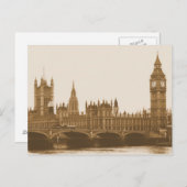 ビッグベン – 国会議事堂 – ウェストミンスター橋はがき ポストカード (正面/裏面)