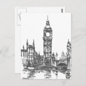 ビッグベンinロンドンポストカード ポストカード (正面/裏面)
