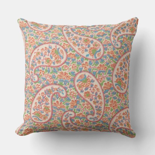 ビッグペイズリーリトルフラワーズ装飾用クッション クッション (正面)