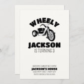 ビッグホイールボーイ誕生日招待状ホエリービッグディール 招待状 (正面/裏面)