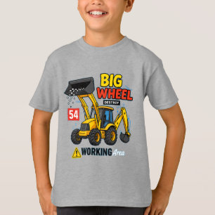 ビッグホイール建築トラックグラフィックデザイン Tシャツ