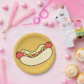 ビッグホットドッグ紙プレート ペーパープレート (パーティー)