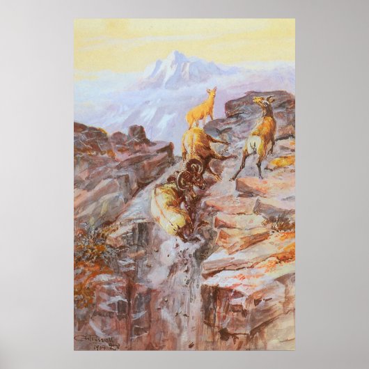 ビッグホルンシープバイシャルルMラッセル ポスター (正面)