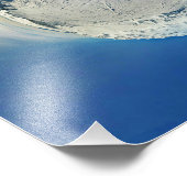 ビッグホワイトスキーヒルスノーグローブ小さな惑星 フォトプリント (角)