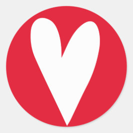 ビッグホワイトハート – バレンタインデー ラウンドシール