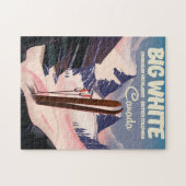 ビッグホワイトブリティッシュコロンビア州カナダのスキー。 ジグソーパズル (横)