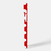 ビッグホワイト水玉模様オンビューティフルレッド Case-Mate iPhoneケース (裏面 / 左)