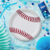 ビッグホワイト野球 ペーパープレート (パーティー)