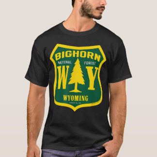 ビッグホーン国有林 ワイオミング シールド レトロ Tシャツ