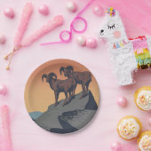 ビッグホーン羊アメリカ西部野生動物 ペーパープレート (パーティー)