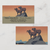 ビッグホーン羊アメリカ西部野生動物 名刺 (正面/裏面)