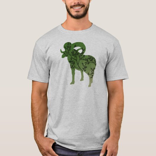 ビッグホーン・シープ・ツリー Tシャツ (正面)