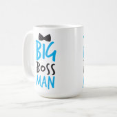 ビッグボスマンナイスボッシーデザインとボウタイ コーヒーマグカップ (正面左)