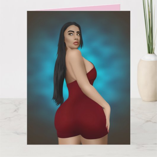 ビッグボトム美しいハッピーバレンタインデービッグカード サンキューカード (正面)