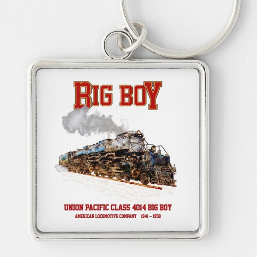 ビッグボーイヴィンテージ蒸気列車アメリカ機関車 キーホルダー (正面)