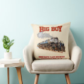 ビッグボーイヴィンテージ蒸気列車アメリカ機関車 クッション (椅子)