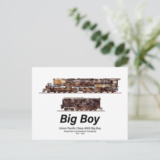 ビッグボーイヴィンテージ蒸気列車アメリカ機関車 ポストカード (スタンド正面)