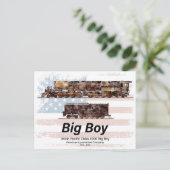 ビッグボーイヴィンテージ蒸気列車アメリカ機関車 ポストカード (スタンド正面)