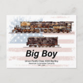ビッグボーイヴィンテージ蒸気列車アメリカ機関車 ポストカード (正面)