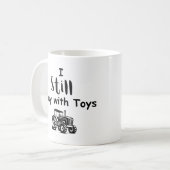ビッグボーイ引用文：私はまだ遊おもちゃと（トラクター） コーヒーマグカップ (正面左)