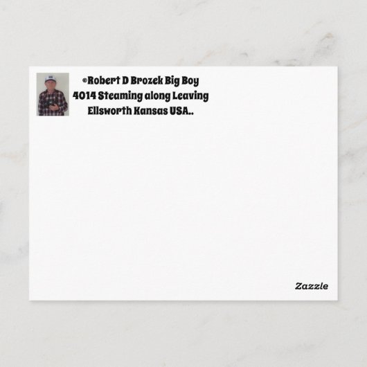 ビッグボーイ4014蒸気列車はがき ポストカード (裏面)