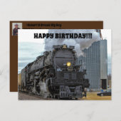 ビッグボーイ4014蒸気列車誕生日 ポストカード (正面/裏面)