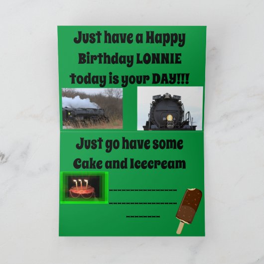 ビッグボーイ4014 カード (内部)