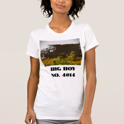 ビッグボーイNo. 4014機関車用ティー Tシャツ (正面)