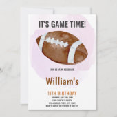 ビッグボールフットボールバースデー招待状 招待状 (正面)