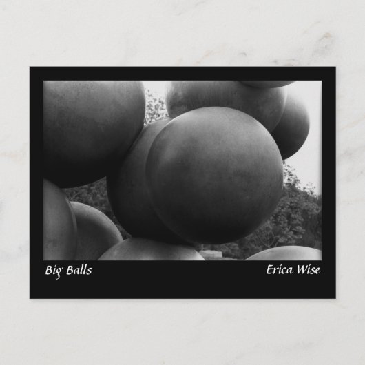 ビッグボール彫刻 ポストカード (正面)