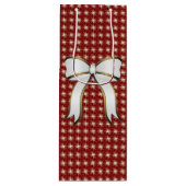 ビッグボーレッドクリスマスホリデーワインバッグ ワインギフトバッグ (正面)