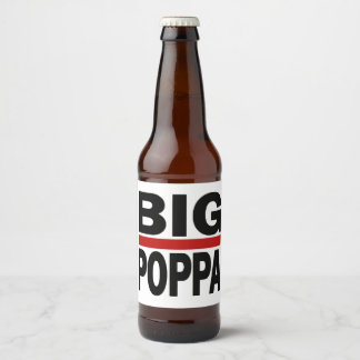 ビッグポッパヒップホップパパファーザーズデイギフト ビールラベル
