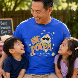 ビッグポッパーポップコーンダッドTシャツ おもしろ父の日Tシャツ Tシャツ