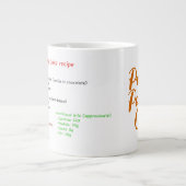 ビッグマイクロ波マグカップ(タンパク質粉末マグケーキレシピ) ジャンボコーヒーマグカップ (正面)