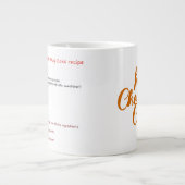 ビッグマイクロ波マグカップ(チョコレートケートマグケーキレシピ) ジャンボコーヒーマグカップ (正面)