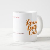 ビッグマイクロ波マグカップ(ピーナッツバターマグケーキレシピ) ジャンボコーヒーマグカップ (正面右)