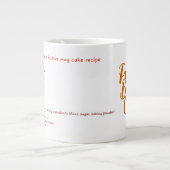 ビッグマイクロ波マグカップ(ピーナッツバターマグケーキレシピ) ジャンボコーヒーマグカップ (正面)