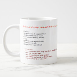 ビッグマイクロ波マグカップ(ピーナッツバターマグケーキレシピ) ジャンボコーヒーマグカップ