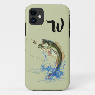 ビッグマウスバスフィッシュジャンピングモノグラム iPhone 11 ケース