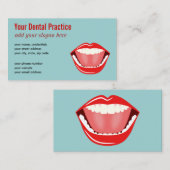 ビッグマウスホワイトティースブループロフェッショナルデンタル 名刺 (正面/裏面)