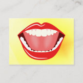 ビッグマウス黄色金ゴールドプロフェッショナル歯科 名刺 (裏面)