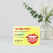 ビッグマウス黄色金ゴールドプロフェッショナル歯科 名刺 (スタンド正面)