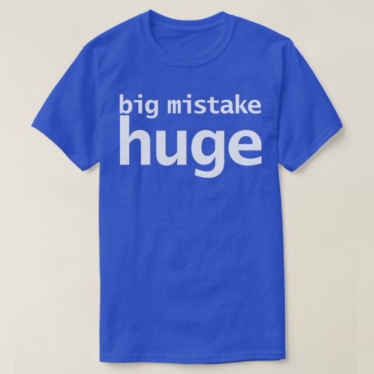 ビッグミス巨大おもしろいタイポグラフィ Tシャツ (デザイン正面)