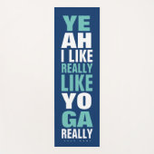 ビッグモダンタイポグラフィおもしろい引用文名前をカスタムする ヨガマット (正面)