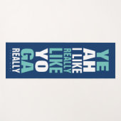 ビッグモダンタイポグラフィおもしろい引用文名前をカスタムする ヨガマット (正面(横))