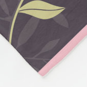 ビッグモダンピンクフローラチューリップパターン フリースブランケット (角)